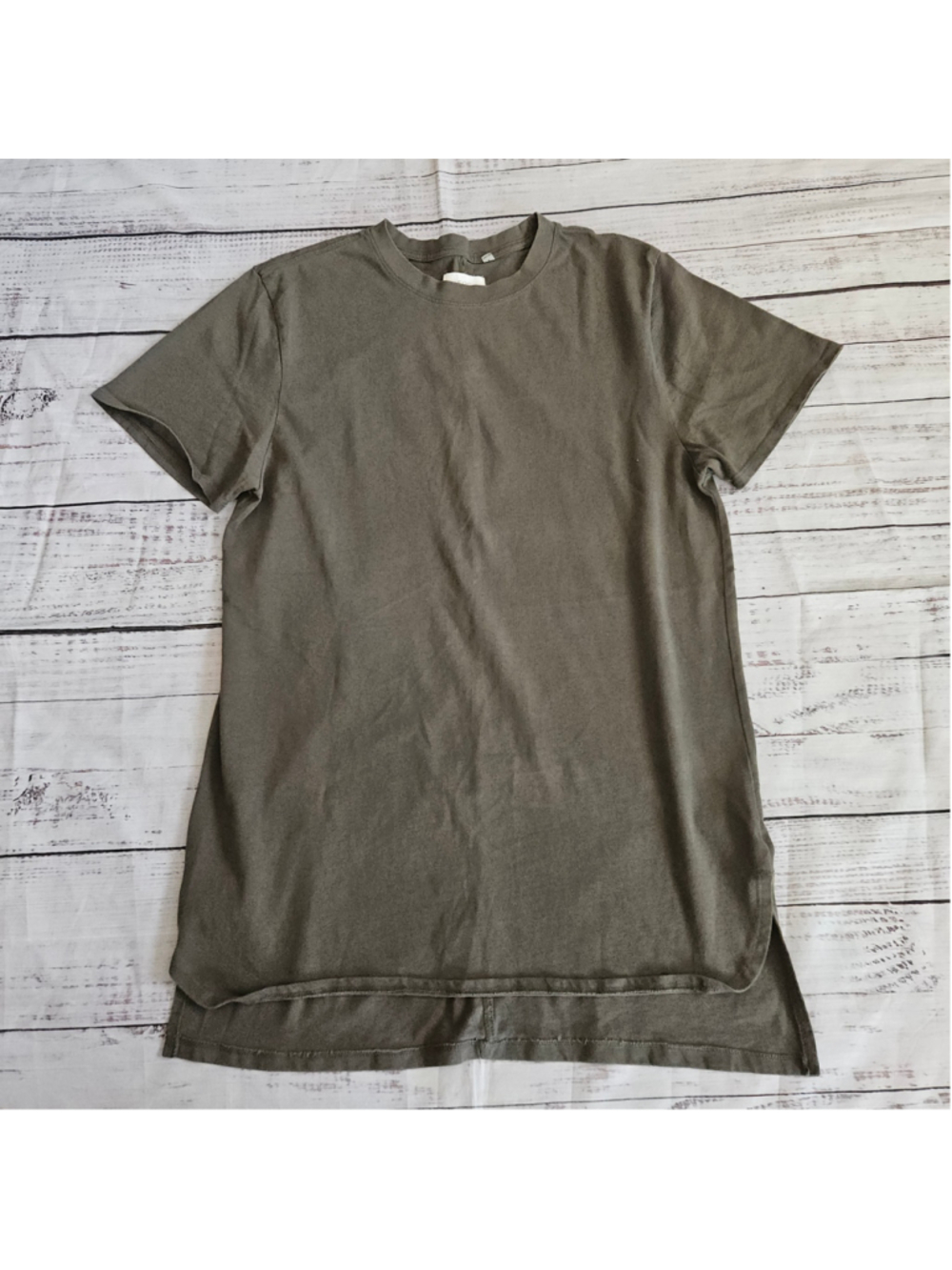 FOG Fear Of God Collection One Army Green Tshirt Dress Cotton Womens Large